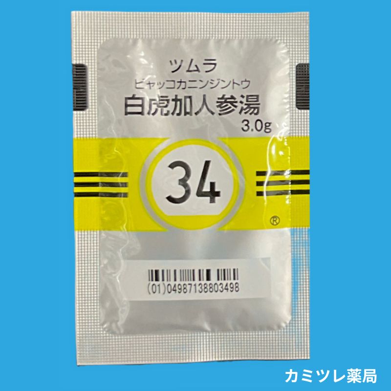 ツムラ34 白虎加人参湯 | 処方箋なしで購入可能な医療用漢方